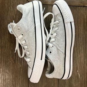 Converse Chuck Taylor All Star Womens 7 Gray Sneakers Padded Tongue Low Top Shoe